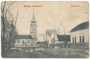 1916 Paptamási, Paptamás, Tamaseu (Bihar); utca részlet, templom / street view, church (EM)