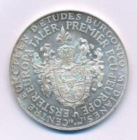 1971. "Első Európa-tallér / Robert Schuman 1886-1963" kétoldalas Ag emlékérem (25.61g/0.900/40mm) T:AU patina 1971. "1st Thaler of Europe / Robert Schuman 1886-1963" double-sided Ag commemorative medal (25.61g/0.900/40mm) C:AU patina Krause X#201
