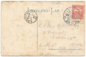 1907 Marzsina, Marschina, Margina; vasúti őrház, indóház a fűtőházzal, vasútállomás, vasúti vendéglő...