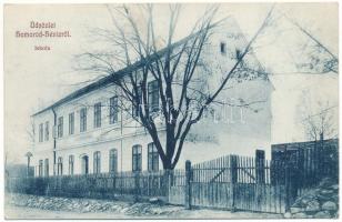 1909 Homoródfürdő, Homoród-fürdő, Baile Homorod; Homoród-Hévíz, iskola. Brassói Lapok kiadása / school (fa)