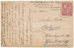 1922 Temesgyarmat, Giarmata; Fő utca, templom / Hauptgasse / main street, church (Rb)