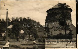 1940 Szilágysomlyó, Simleu Silvaniei; Báthory vár / castle. Burkos photo + "1940 Szilágysomlyó visszatért" So. Stpl. (EK)