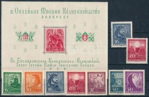 1938 Orbék blokk + Eucharisztikus pár és blokkból kitépett bélyegek (14.750)