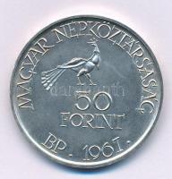 1967. 50Ft Ag "Kodály Zoltán" (20,27g/0.750/36mm) T:AU Adamo#EM23, Krause KM#578