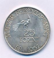 1967. 25Ft Ag "Kodály Zoltán" (12,06g/0.750/32mm) T:AU patina Adamo#EM22, Krause KM#577