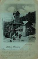 1899 Málnás, Malnas Bai; Herkules fürdő este holdfényben. Adler A. (Brassó-Tusnád) / spa, bathhouse at night in moonlight (fl)