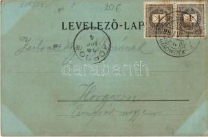 1899 Málnás, Malnas Bai; Herkules fürdő este holdfényben. Adler A. (Brassó-Tusnád) / spa, bathhouse ...