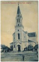 1907 Őscsanád, Németcsanád, Marosvár, Cenadu Vechi (Nagycsanád, Cenad); Római katolikus templom. W.L. 1347. / Catholic church (szakadás / tear)