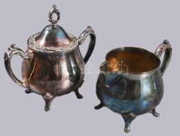 Wm. A Rogers angol ezüstözött háromrészes szervírozó készlet, jelzett, m: 24 cm alatt