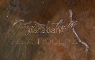 Wm. A Rogers angol ezüstözött háromrészes szervírozó készlet, jelzett, m: 24 cm alatt