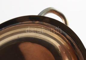 Ezüstözött kínálótál, kis kopással, 27x17cm