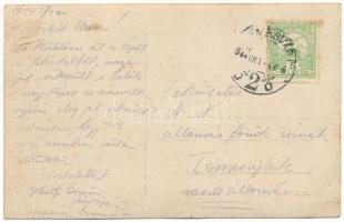 1914 Temesújlak, Uiluc, Uliuc; vasútállomás, M. kir. posta / railway station, post office. photo (fl...