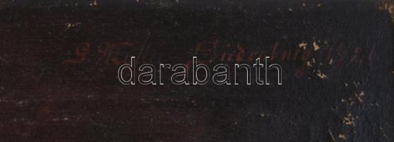 G. Müller-Siedenburg jelzéssel: Csendélet homárral és pezsgővel, 1921. Olaj, vászon. Apró felületi s...