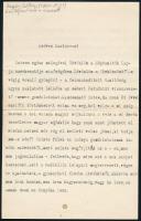 1918 Kardos Nándor körmöcbányai iskolaigazgató levele Zigány Zoltán (1864-1921) írónak