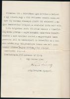 1918 Kardos Nándor körmöcbányai iskolaigazgató levele Zigány Zoltán (1864-1921) írónak