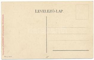 Abrudbánya, Abrud; Erzsébet tér, Unitárius templom, Katolikus templom, üzletek. W. L. 3213. Tipograf...