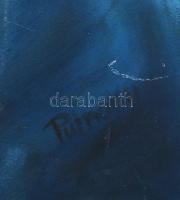 Olvashatatlan jelzéssel: Lóportré. Olaj, farost. Hátoldalán virágzó rét. Apró sérülésekkel. 69x69 cm