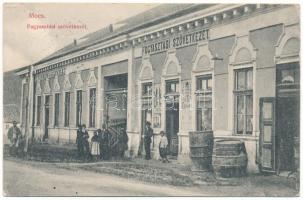 1917 Mócs, Mociu; Étterem és kávéház, Fogyasztási szövetkezet üzlete és saját kiadása / restaurant, cafe, cooperative shop (EK)