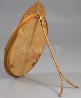 Bronz támasztható asztali képkeret, m: 15 cm