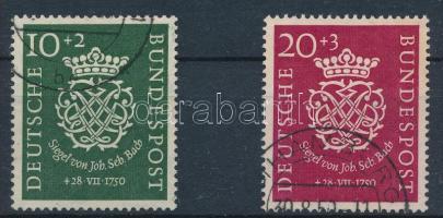 NSZK 1950 Bach halálának 200. évfordulója sor Mi 121-122 (Mi EUR 100.-)