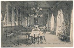 1909 Nadrág, Nadrag, Steinacker; vasgyár, tiszti kaszinó terme. Árpád Rusz kiadása / Eisenwerk, Beamten-Casino-Saal / ironworks, iron factory, officers' casino, interior (fl)