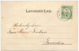 1909 Nadrág, Nadrag, Steinacker; vasgyár, tiszti kaszinó terme. Árpád Rusz kiadása / Eisenwerk, Beam...