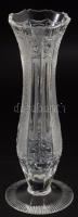 Ólomkristály talpas váza, hibátlan, m: 30 cm