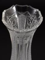 Ólomkristály talpas váza, hibátlan, m: 30 cm