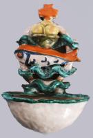 Szenteltvíztartó. Art deco Mázas kerámia, jelzés nélkül, hibátlan 20 cm