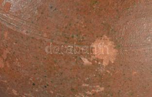 Fedeles fazék. Nem hozzávaló fedéllel, Mázas kerámia, kézzel festett, hibátlan 30 cm