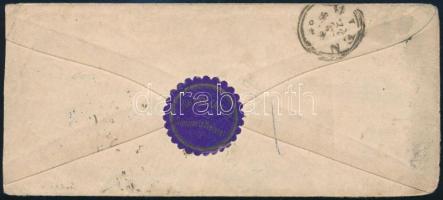 1869 5kr + 2 x 10kr levélen Bécsen keresztül Párizsba "PEST / TERÉZVÁROS" (MBK 1.200 p)