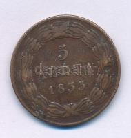 Görögország 1833. 5l Cu T:VF Greece 1833. 5 Lepta Cu C:VF Krause KM#16