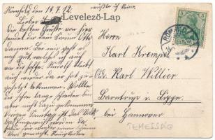 1912 Temesság, Saágh, Dreispitz, Sag; Lung Mihály üzlete / shop of Lung (EK)