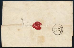 1855 6kr világosbarna, levélen "SZENTES" - Pest