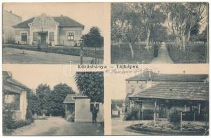 1918 Körösbánya, Kőrösbánya, Altenburg, Baia de Cris; részletek, villa. Engler Ferenc kiadása / multi-view postcard, villa (EK)