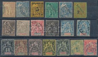 Francia gyarmati összeállítás stecklapon