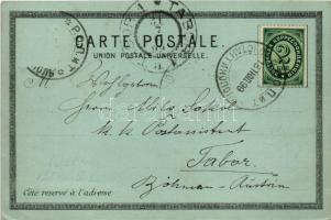 1899 Constantinople, Istanbul; Souvenir de Constantinople. Voiture Turque / Turkish folklore, ox car...