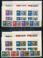 1961 Nemzetközi bélyegkiállítás arany és ezüst sor és kisívsor