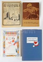 4 db szakácskönyv (reprint kiadások): Az Uj Idők receptkönyve.; Vizváry Mariska: Száz specialitás.; Zilahy Ágnes: A befőttekről. Gyümölcs, főzelék és saláta épen való eltartása.; Móra Ferencné szakácskönyve. Vegyes állapotban.