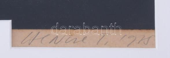 Hencze Tamás (1938-2018): Lila-szürke kompozíció, 1975. Olaj, kollázs, papír. Jelezve jobbra lent: H...