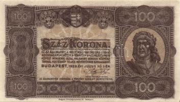 1923 100K "Pénzjegynyomda" T:I