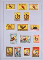 Több ezer vegyes magyar és külföldi gyufacímke, dobozban