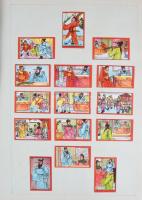 Több ezer vegyes magyar és külföldi gyufacímke, dobozban