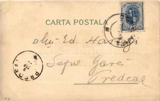 1898 Constanta, Konstanca; Podul peste Dunare, Piata Ovidiu / bridge, square. T. G. Dabo, Emil Pinka...