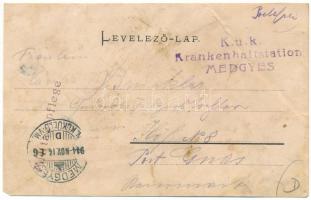 1914 Medgyes, Mediasch, Medias; Steingasse. Verlag Reissenberger / utcakép / street view + "K.u...