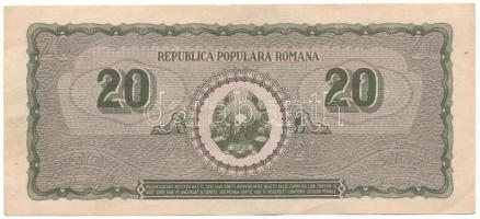 Románia 1950. 20L "G/2 0337256" T:VF szép papír
Romania 1950. 20 Lei "G/2 0337256&qu...