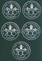 1992 200Ft "MNB" Ag (5x) T:PP