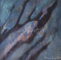 Hansági Hédi (-): Op. 226/2007 (cím nélkül). Pasztell, papír, jelezve jobbra lent, üvegezett fakeretben, 22x22 cm