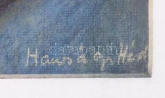 Hansági Hédi (-): Op. 226/2007 (cím nélkül). Pasztell, papír, jelezve jobbra lent, üvegezett fakeret...