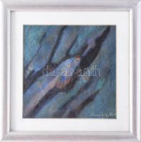 Hansági Hédi (-): Op. 226/2007 (cím nélkül). Pasztell, papír, jelezve jobbra lent, üvegezett fakeret...